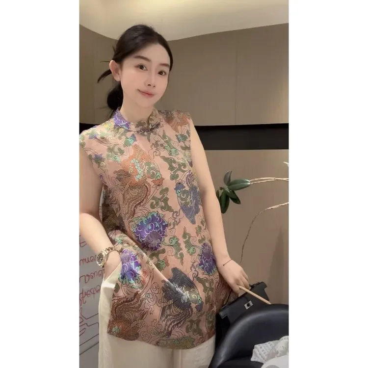 ZHUIMU.【胭脂海棠】新中式国风夏季复古百搭时尚上衣ZM8820