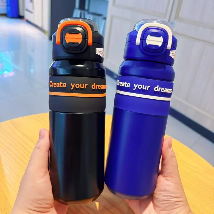 2025新款秋冬开学季学生保温杯316不锈钢真空双饮口运动水杯650ml