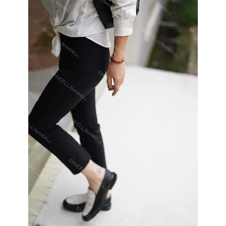 SHIIEELL【筷子裤】高智风直筒中腰弹力修身牙签百搭休闲裤Z1709