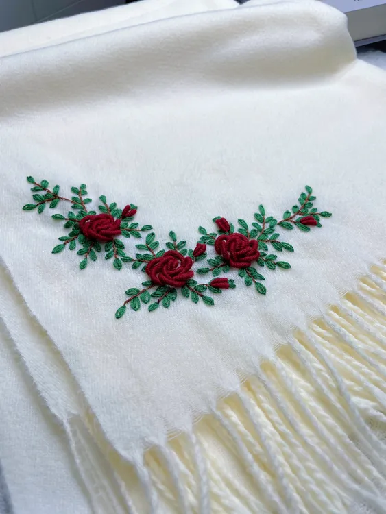 【玫瑰花丛】刺绣水溶贴纸diy材料包手工绣花衣服新手刺绣材料