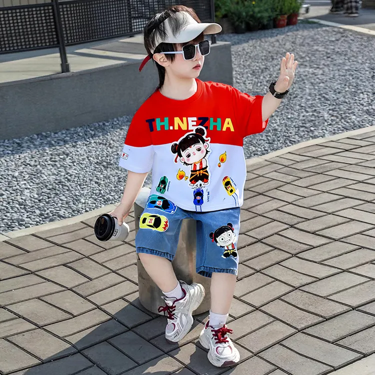 奥特曼儿童装男童夏装套装2026新款帅气小男孩夏季休闲运动两件套