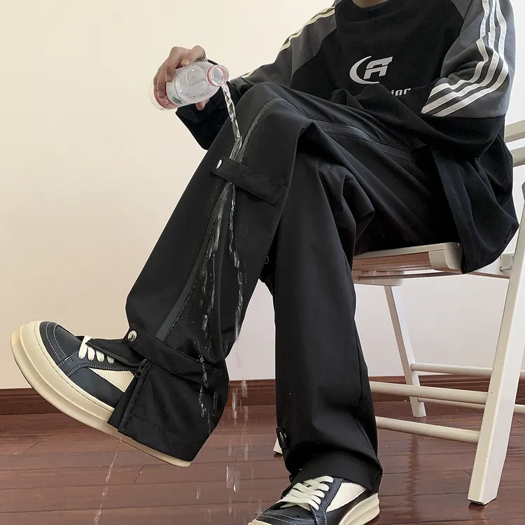 潮流高街垂感大户外三防复合冲锋裤男春夏季裤子新款机能工装裤潮