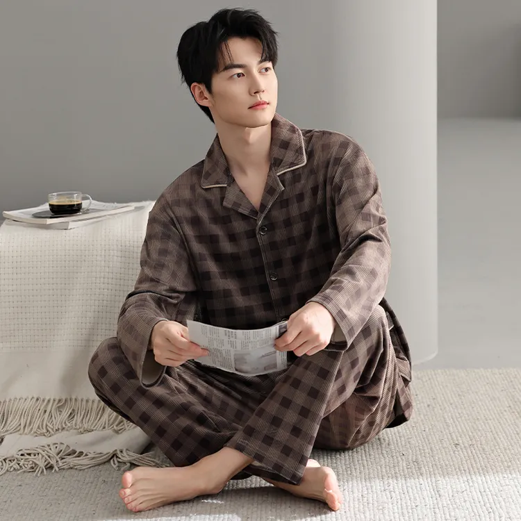 【新品】抗静电海岛绒秋冬睡衣男款2025新款加绒加厚法兰绒家居服