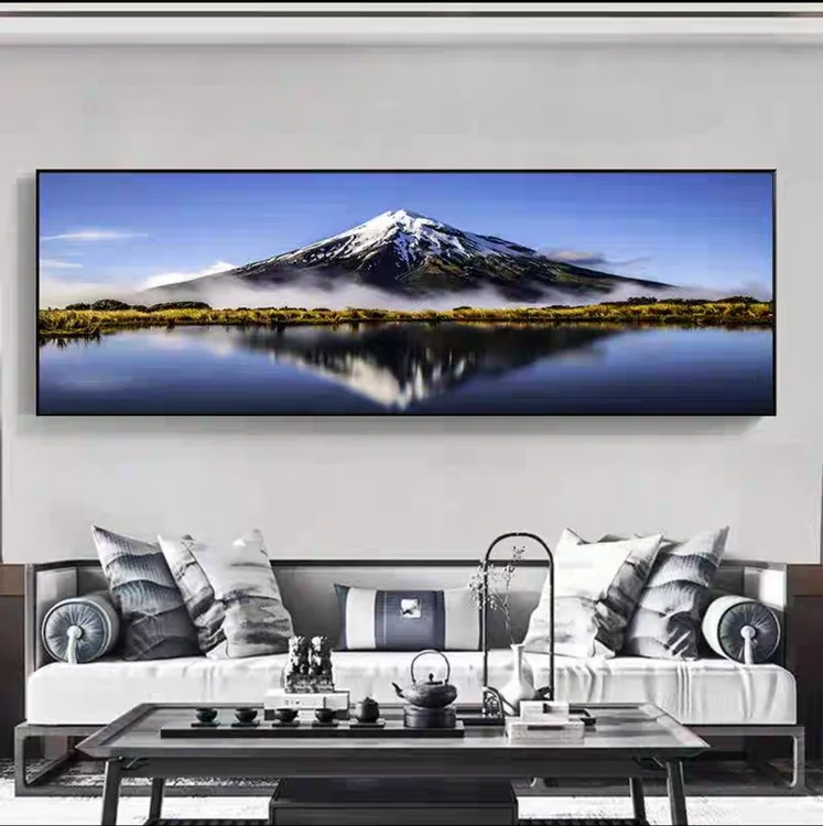 新中式背靠金山挂画办公室大气客厅装饰画酒店民宿客房卧室床头画