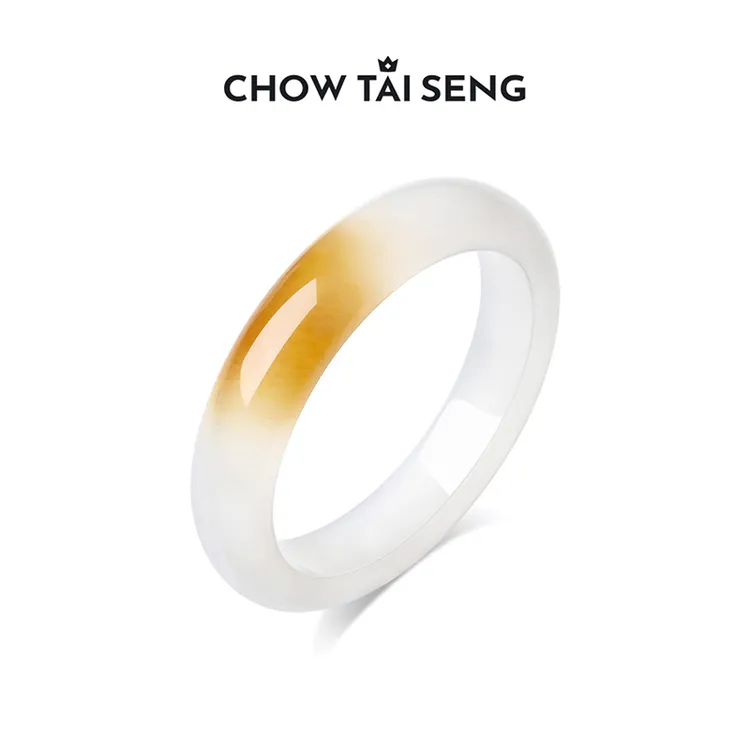 周大生云端之恋一口糖桂花酿玉石手镯新中式女款气质送女友