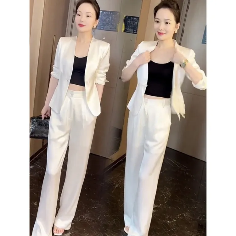 气质干练职业女装2025夏季新款职场两件套时尚休闲高级感西装套装