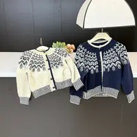 leomama女童麦穗毛衣外套秋冬新款儿童洋气针织衫女孩百搭开衫衣
