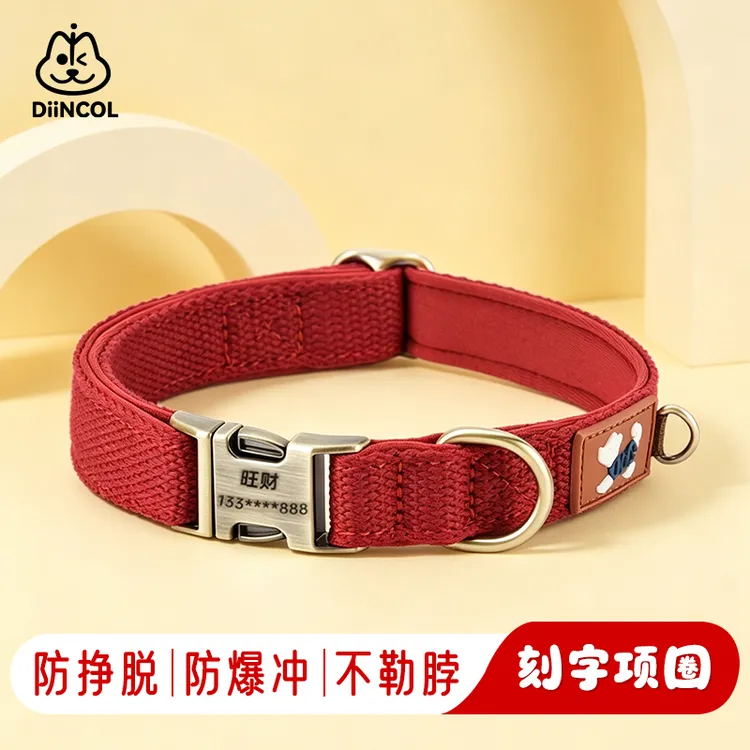 丁可项圈可定制刻字狗狗项圈大中小型犬外出专用脖圈防走丢颈圈商品图
