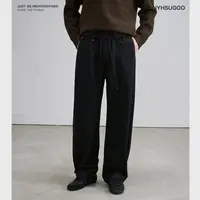 NYHSUGOO/南乙秋冬重磅420克针织牛仔男士休闲裤3785抽绳长裤