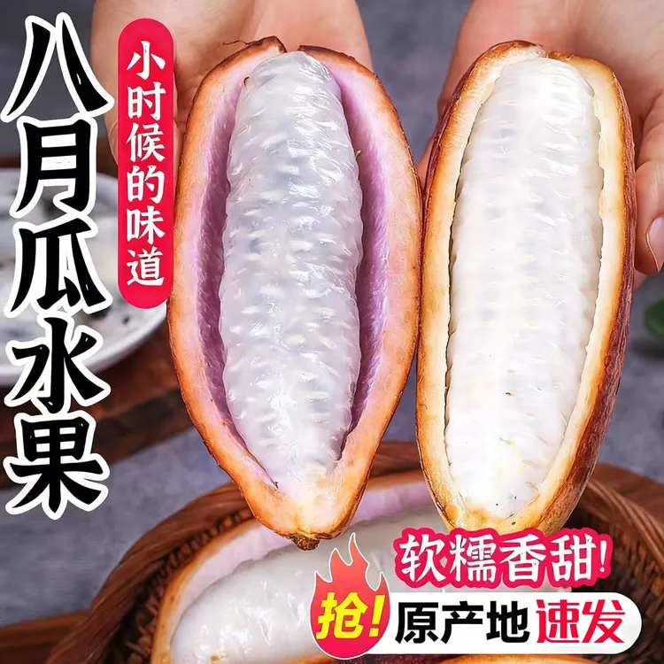 八月瓜新鲜采摘当季水果香甜软糯香蕉现摘八月预知子甜蜜