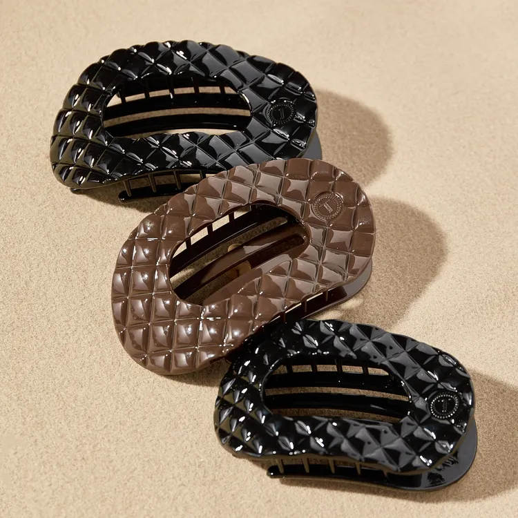 TELETIES美国扁平发夹法式小香风贝壳夹女抓夹时尚鲨鱼夹简约大号