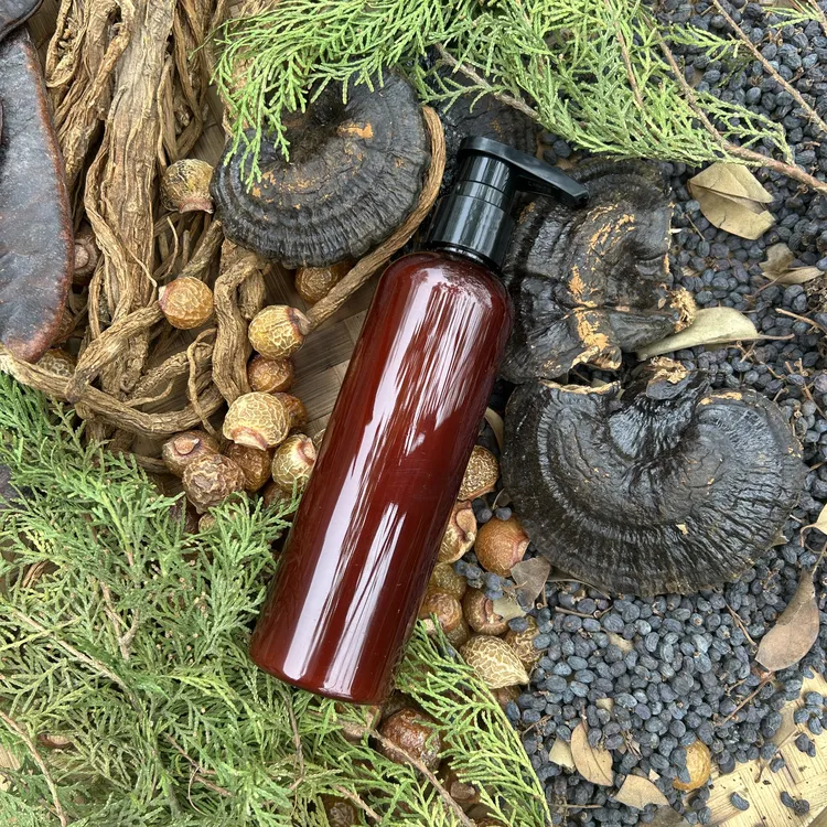 叶子草堂手工侧柏叶洗发水首乌皂角灵芝无患子植物草本精华洗发