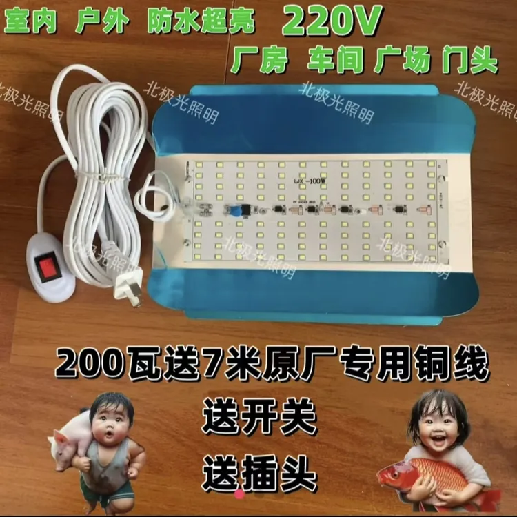 《送开关送线送插头》220v超高亮度室内照明灯一只《100W-200W》
