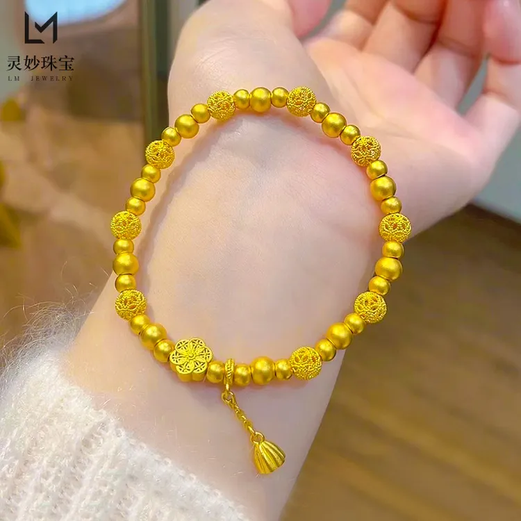 主播专属-古法传承合金六相花莲蓬福子珠珠手链女福满莲华桃花古