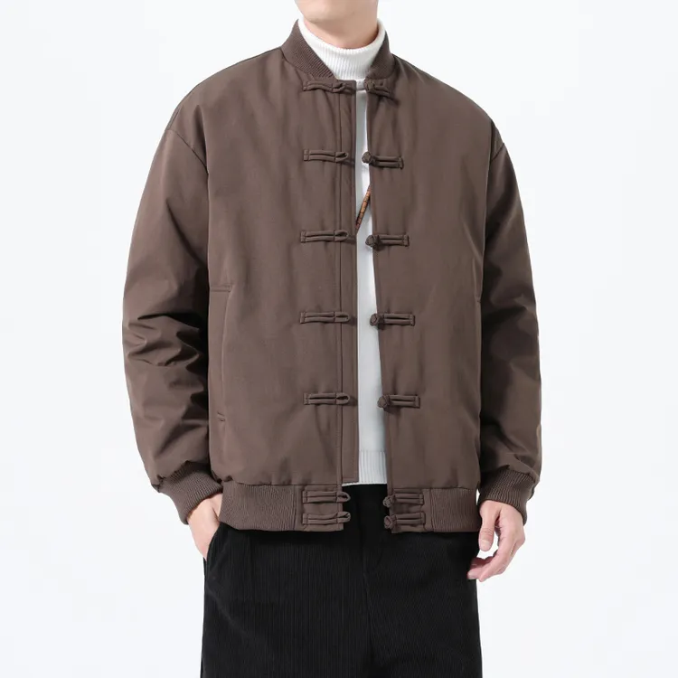 新国标90白鸭绒新中式轻盈保暖唐装外套中国风复古高端立领羽绒服