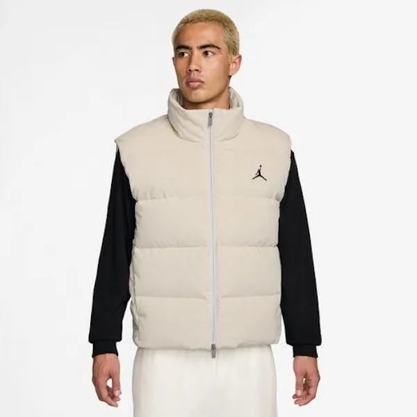 Nike/耐克官方正品 Air Jordan 男子米白休闲羽绒马甲HV0535-104