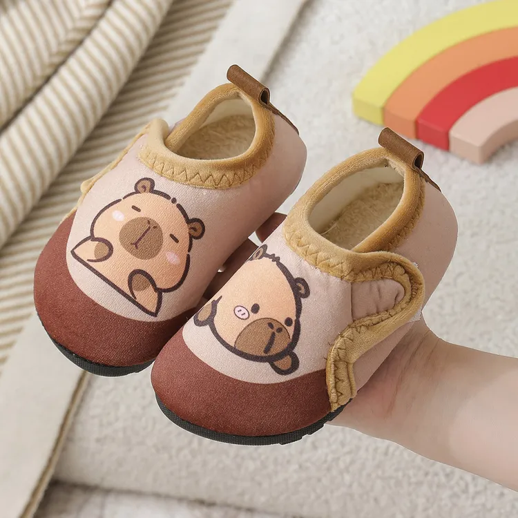 儿童秋冬棉鞋男女宝宝室内学步鞋防滑保暖袜套加绒地板鞋居家袜子