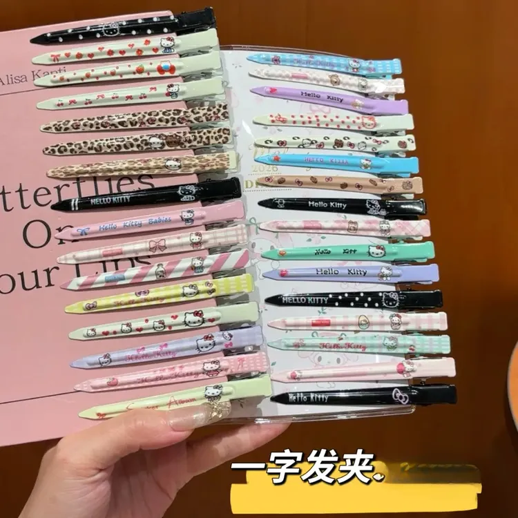 KT一字发夹无痕卡通头饰少女蓬松刘海碎发神器刘海夹商品图