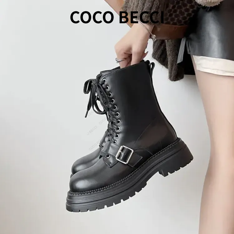 设计师女鞋 25秋新款甜酷风休闲百搭马丁靴