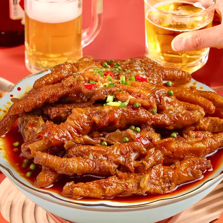 弥恋红油虎皮凤爪即食卤味追剧必备休闲解馋充饥零食Z【冷热双吃】