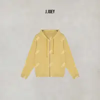 J.JOEY "100棉"早秋新款极简风纯色宽松连帽卫衣外套 C50805