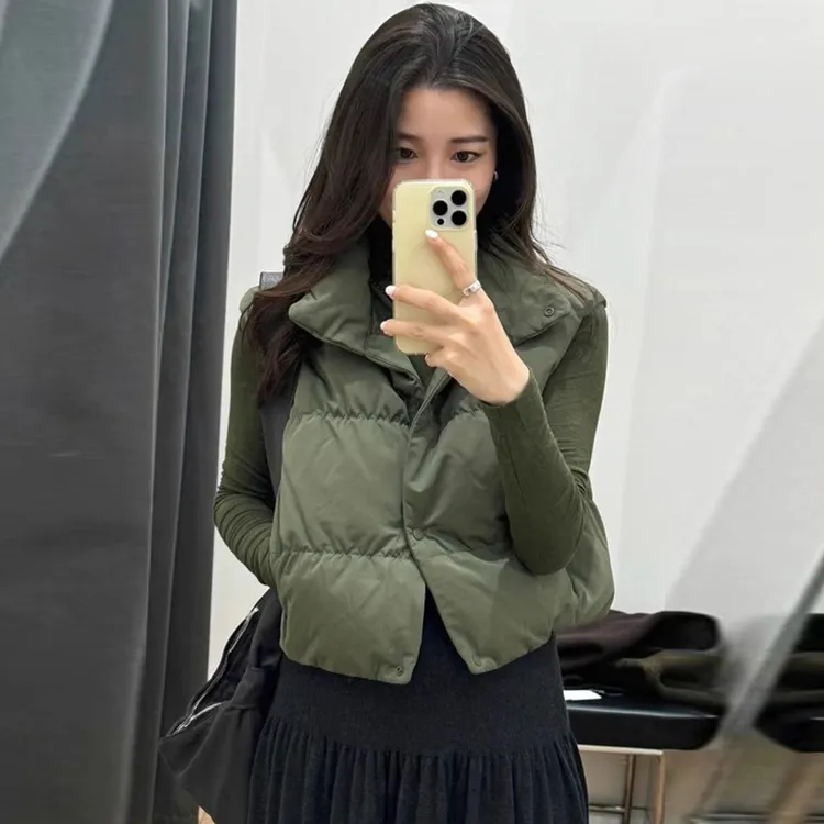 女装棉服短背心外套夹克马甲2025秋冬新款小个子高级感马夹女士