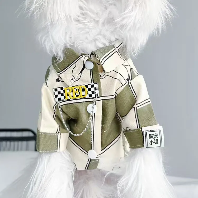 秋冬狗狗衬衫小中大型犬雪纳瑞马尔济斯约克夏比熊金毛拉布拉多