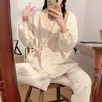 空气棉孕妇睡衣哺乳家居服两件套产后月子服怀孕期待产服喂奶衣