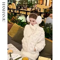 韩韩IU【冬日白月光】高定进口科鲁达95白鹅绒保暖防风羽绒服秋冬款