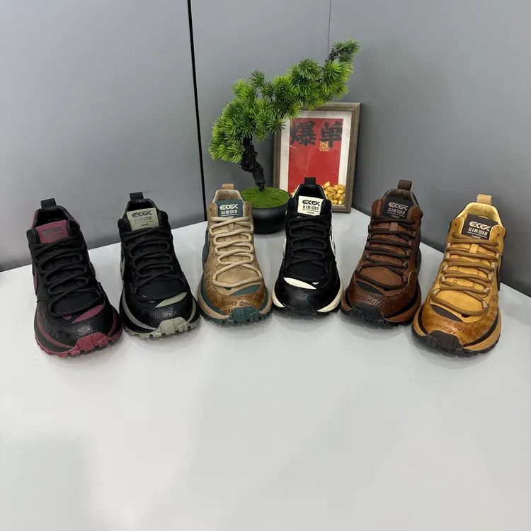 透气植鞣皮运动休闲鞋时尚休闲鞋复古舒适休闲厚底