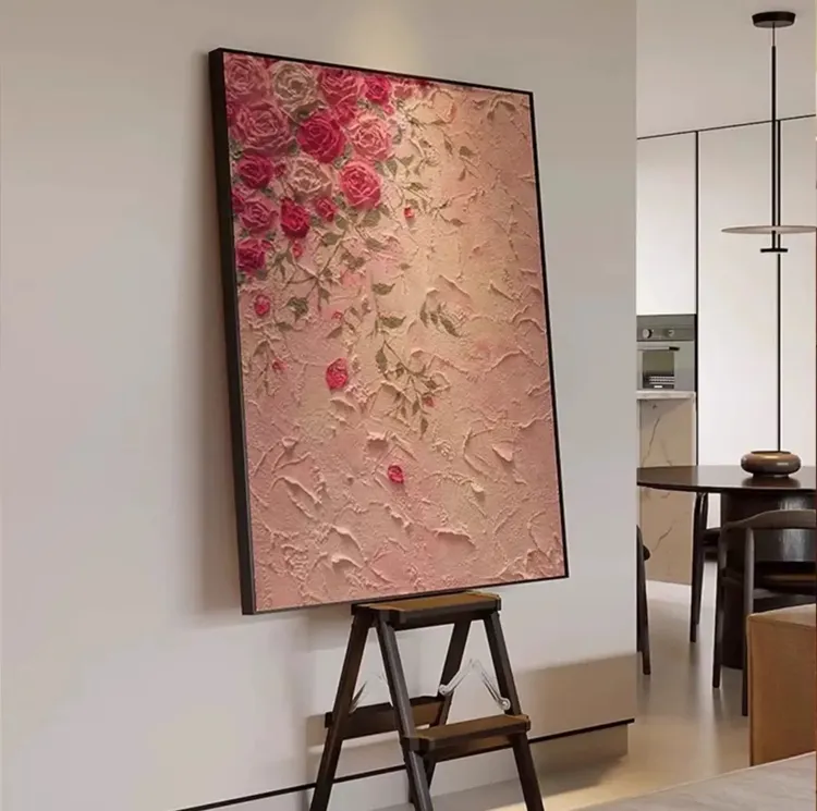 （新疆包邮）JL01玫瑰花餐厅沙发背景墙挂画装饰画玄关装饰客厅
