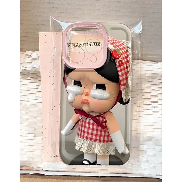 头巾哭娃适用苹果16 15手机壳iPhone13promax防摔14 12男女xr软11