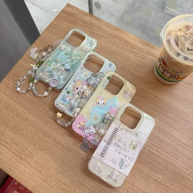 双层IMD适用于苹果/华为/小米/oppo/vivo卡通棉花糖猫咪ins手机壳