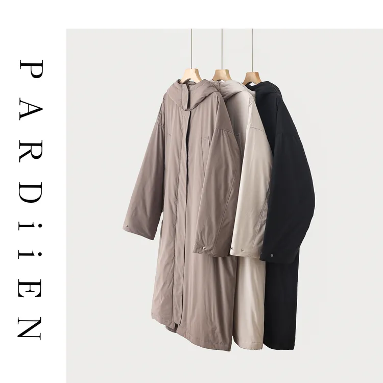 【北总严选】帕迪恩东丽带帽立领男女同款长款鹅绒服25PD-28886095