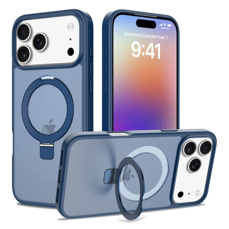 肤感磨砂磁吸支架手机壳 适用iPhone17 pro max车载支架