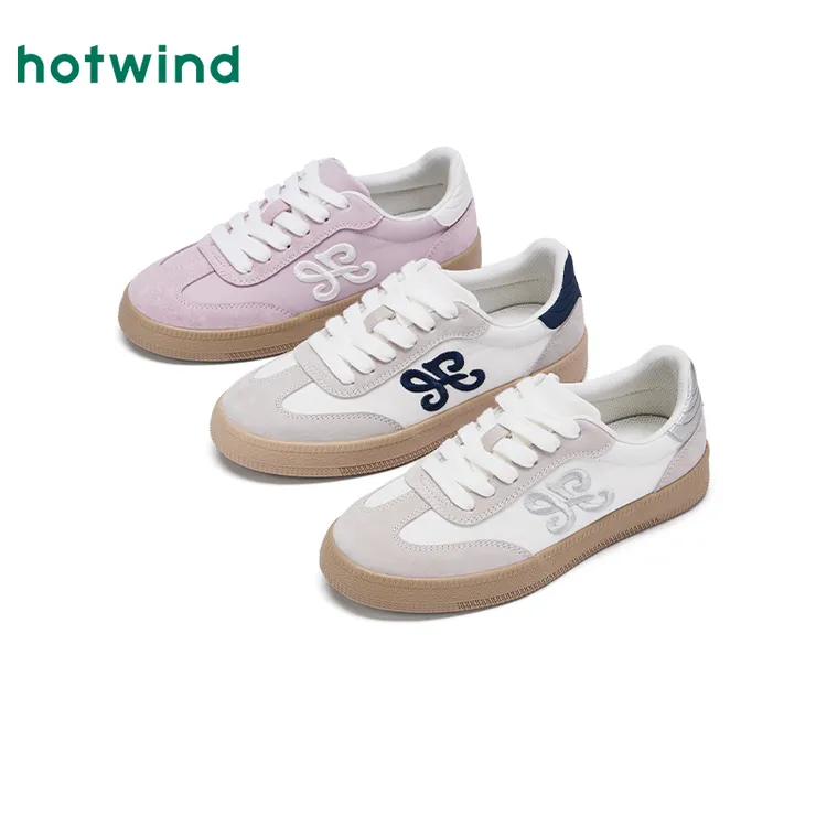 热风秋季新款厚底显瘦T字头轻奢增高时尚学生德训女鞋H14W25V50