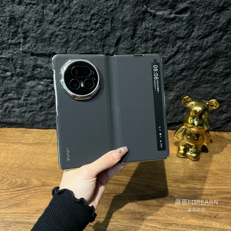 适用于荣耀magicv5手机壳翻盖式v5折叠屏保护套MBH-AN10真皮新款