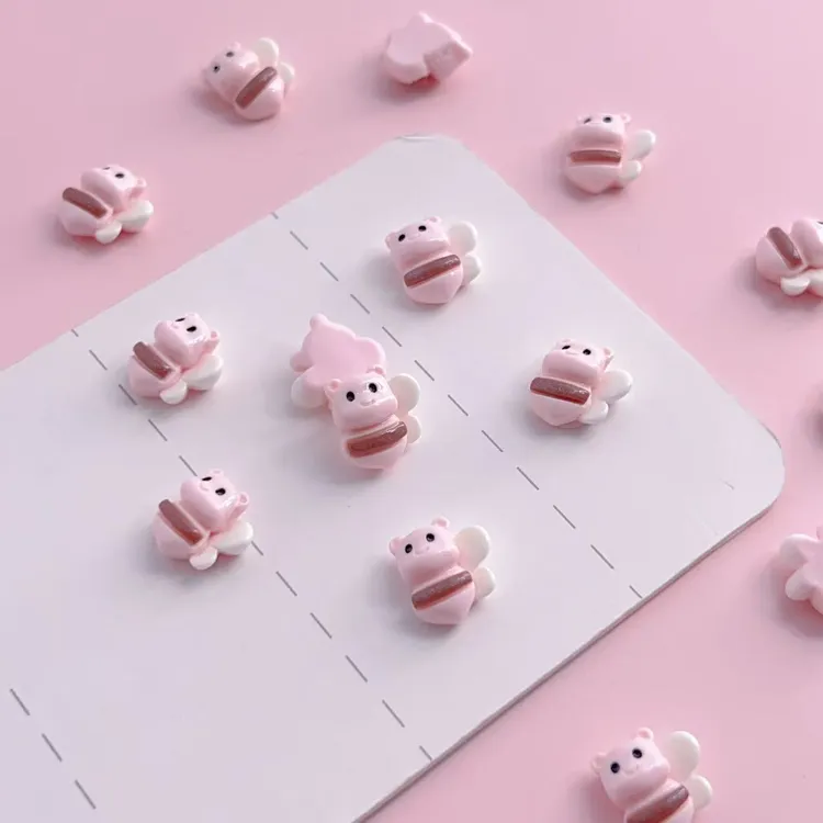 想念亮闪单款系列粉色小蜜蜂树脂配件diy各类设计装饰点缀配饰