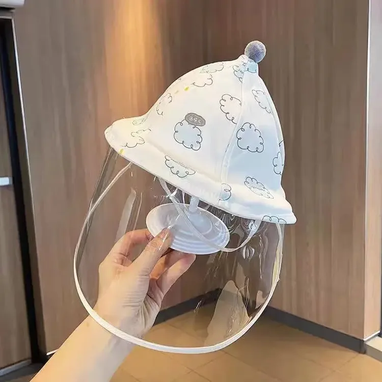 婴儿外出防护面罩隔离帽新生婴儿小月龄宝宝初生防疫帽防飞沫帽子