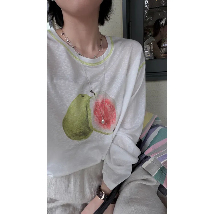 苏安家|“芭乐T”超凉感雪花仿麻肌理感 夏季超薄冰皮T恤罩衫