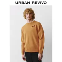 【HOT】UR2025冬季新款男装休闲多巴胺刺绣针织衫UMM950016