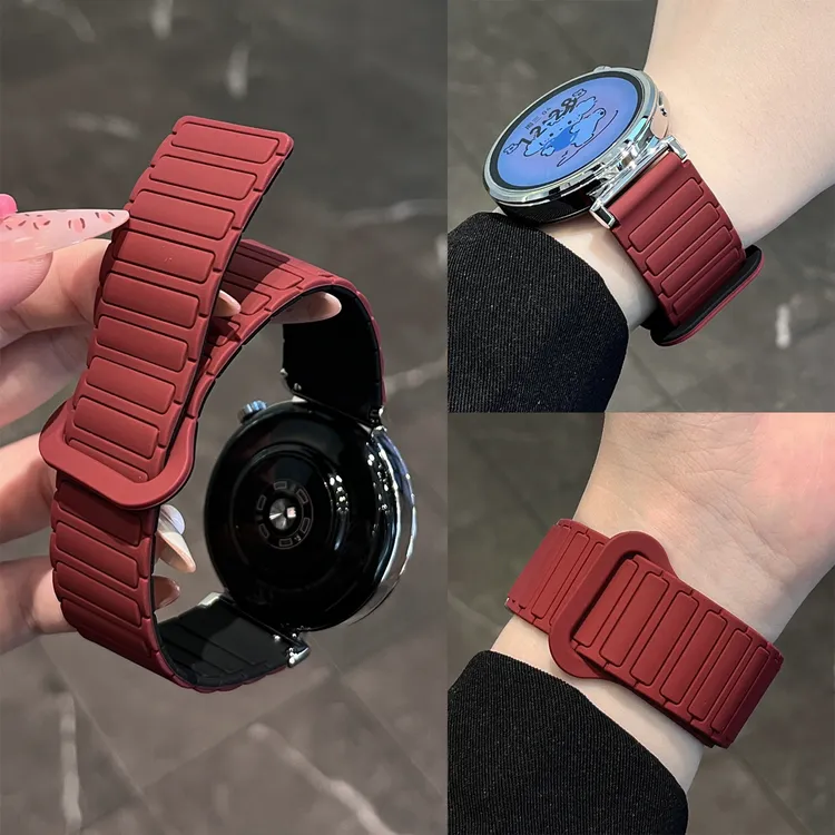 适用华为GT5高级工装磁吸硅胶表带watchgt4手表带watch4pro男女款