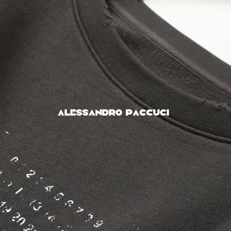 AP洛哥53081TW【斑驳记忆】全棉数字印花磨破做旧风时尚休闲卫衣