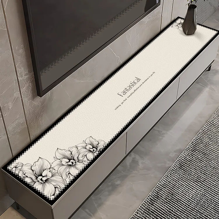 小香风电视柜桌垫轻奢高级感免洗餐边柜盖布鞋柜酒柜台面保护垫子