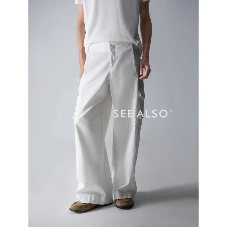 SEE ALSO『olo工装神裤』A字弯刀阔腿新贵户外运动百搭梭织工装裤
