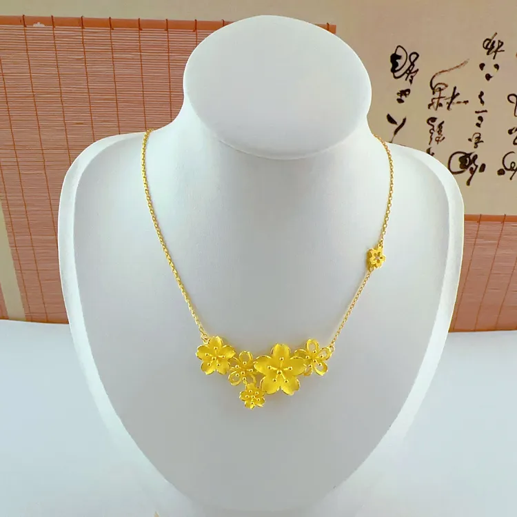足金黄金 繁花似锦 精品简约时尚经典百搭套链