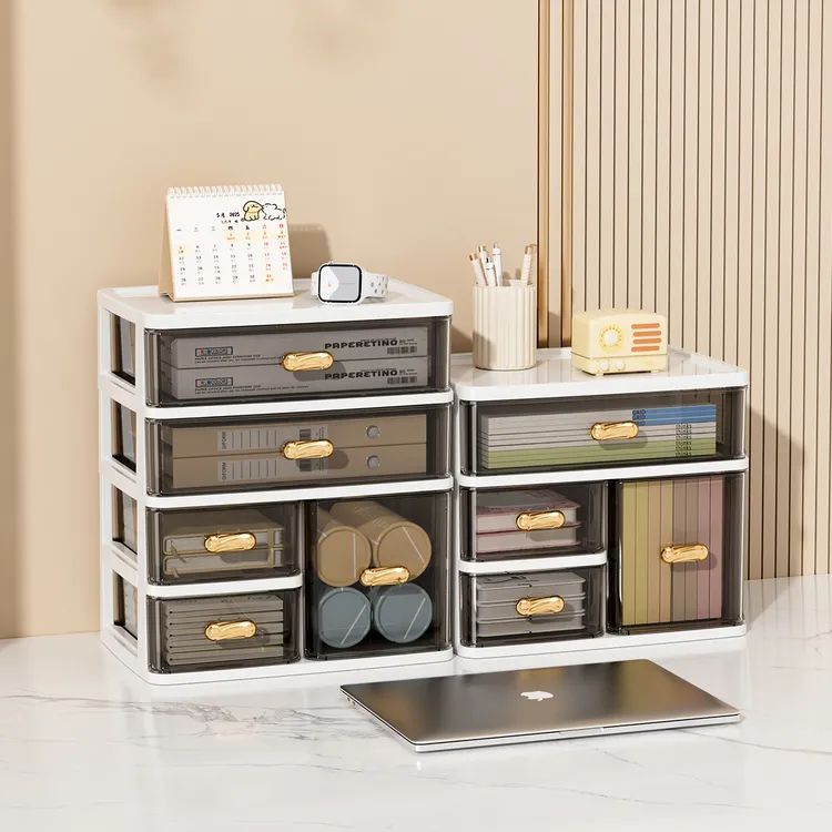 抽屉式桌面收纳整理盒书桌防尘小杂物整理盒宿舍分格床边置物架