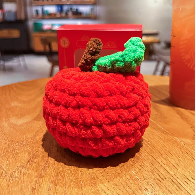 圣诞礼物创意毛绒苹果摆件平安果汽车摆件送朋友的礼物平安夜礼品