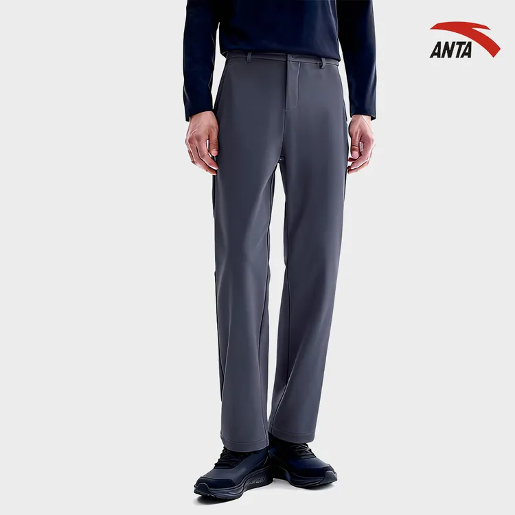 舒乐裤安踏型动裤商务轻暖绒男子梭织运动加绒冬季长裤降温补贴