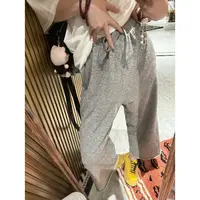 徐秋阳  烟灰卫裤  秋季新款百搭时尚休闲显瘦显白卫裤